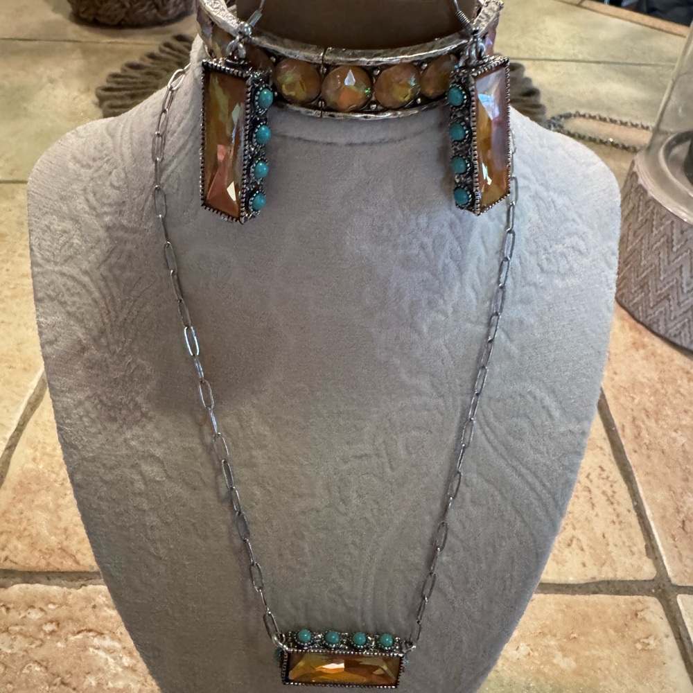 Incredible Silver and Turquoise Jewelry Set